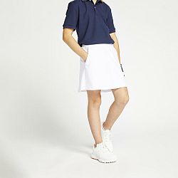 INESIS Dievčenská golfová sukňa so šortkami MW500 biela 7-8 r (123-130 cm)