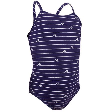 OLAIAN Jednodielne dievčenské plavky Hanalei 100 fialové fialová 5-6 r (113-122 cm)